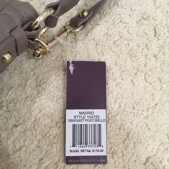 NWT Portobello gray leather Elliott Lucca purse - Picture 3 of 7
